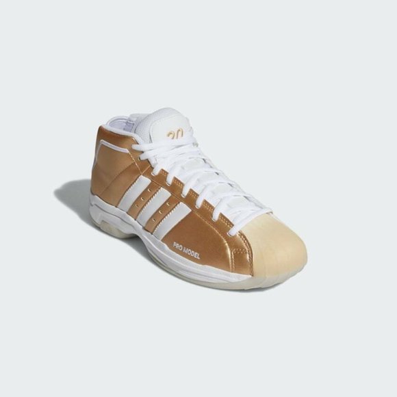 Adidas Basketball Men's Metallic Orange Pro Model 2G Shoes Size 7.5 us FV8384 - Picture 1 of 5
